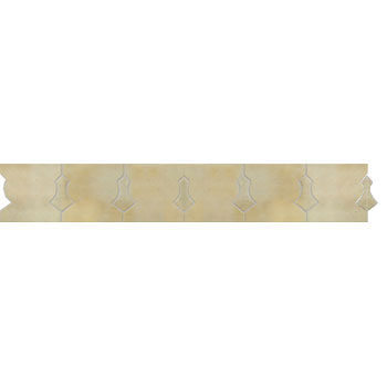 Mosaic House Moroccan tile Zanar B 11 Beige  solid zellige, mosaic, zellij, border, glaze 